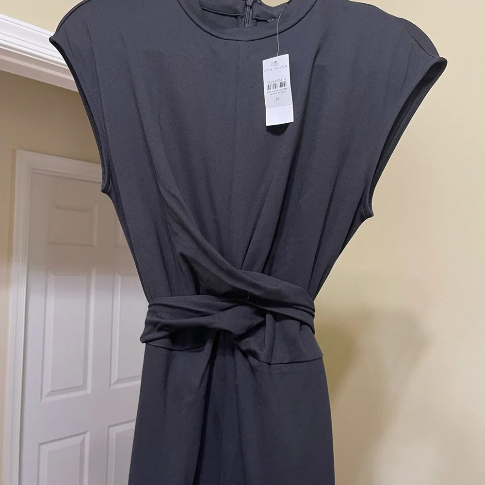 Ann Taylor Belted Mock Neck Dress, Size Medium, NWT! - Picture 5 of 6